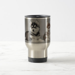 Mug De Voyage Chiots husky sibériens