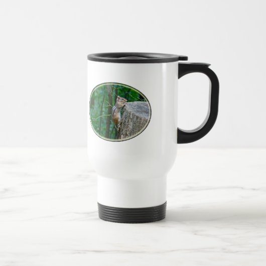 Mug De Voyage Chipmunk oriental sur Stump (Droite)
