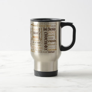 Mug De Voyage Chocolat, amandes et nuage foncé de mot de