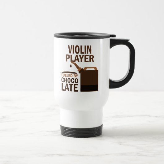 Mug De Voyage Chocolat (drôle) de joueur de violon (Droite)