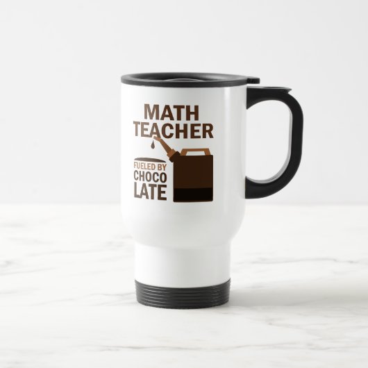 Mug De Voyage Chocolat (drôle) de professeur de maths (Droite)