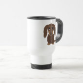 Mug De Voyage Chocolat mignon Longhé Brown Dachshund (Devant droit)