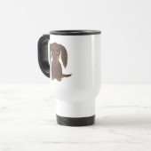 Mug De Voyage Chocolat mignon Longhé Brown Dachshund (Devant gauche)