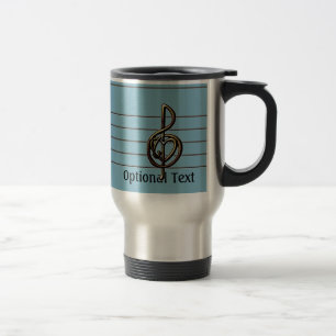Mug De Voyage Choisir une couleur Embossée Look Treble Clef et H