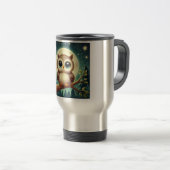 Mug De Voyage Chouette bébé la nuit avec lune (Devant droit)