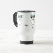 Mug de voyage - Chouette de nuit (Devant gauche)
