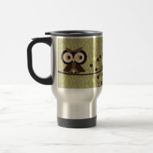 Mug De Voyage Chouette forestière 15 oz. Coupe de Musique de Voy