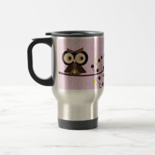 Mug De Voyage Chouette forestière 15 oz. Coupe de Musique de Voy