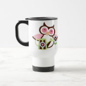 Mug De Voyage Chouette rose boule (Gauche)
