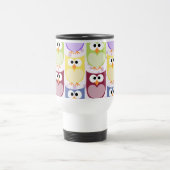 Mug De Voyage Chouettes mignonnes, Chouette Motif, Chouettes col (Centre)