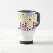 Mug De Voyage Chouettes mignonnes, Chouette Motif, Chouettes pou (Devant droit)