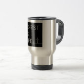 Mug De Voyage Christ est la vie Heartbeat Line et Cross (Devant droit)
