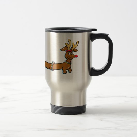 Mug De Voyage Christmas Dachshund (Droit)