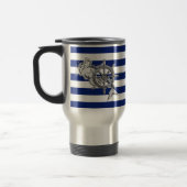 Mug De Voyage Chrome Comme Sirène sur les rayures Nautiques (Gauche)