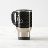 Mug De Voyage Chrome d'argent comme Capricorn Symbole de fibre d (Devant gauche)