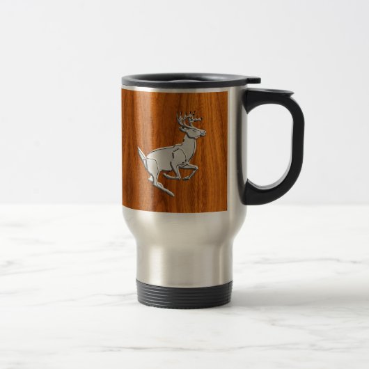 Mug De Voyage Chrome Like Running Deer on Fine Teak (Droit)