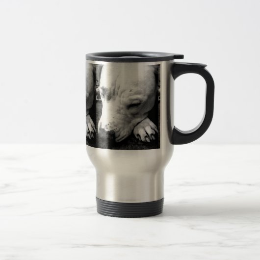 Mug De Voyage cicatrice de harry potter chien pit bull blanc (Droit)