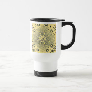 Mug De Voyage Ciel Nocturne Antique Étoiles Soleil Zodiaque Médi