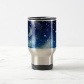 Mug De Voyage Ciel nocturne bleu étoilé (Centre)