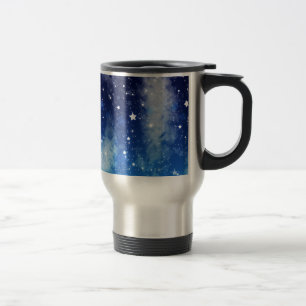 Mug De Voyage Ciel nocturne bleu étoilé