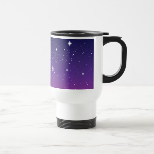 Mug De Voyage Ciel nocturne étoilé violet foncé (Droite)