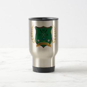 Mug De Voyage Cimetière de GOLF avec couronne de Laurel et monog