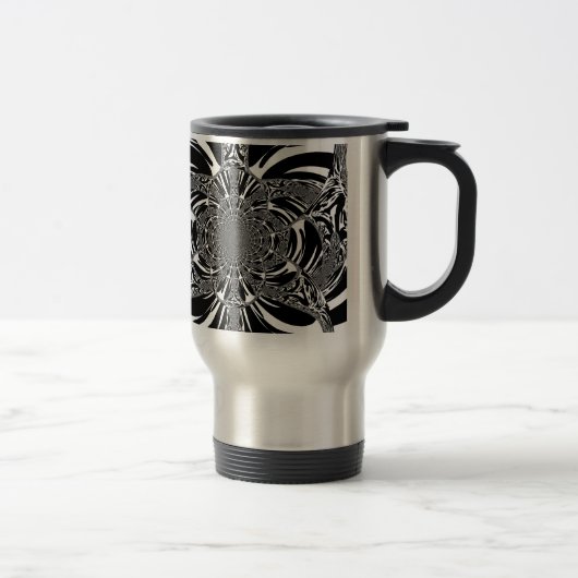 Mug De Voyage Circulaire Zebra Kaleidoscope Art (Droit)