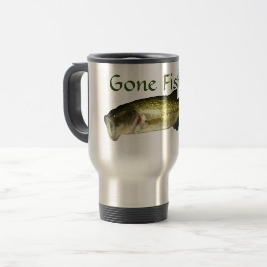 Mug De Voyage Citation amusante de Bass Fish (Devant gauche)