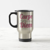 Mug De Voyage Citation Carpe Diem Profanity Typographie rose (Gauche)