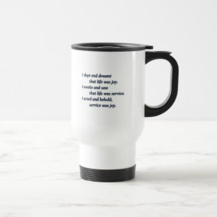 Mug De Voyage Citation de la vie par Rabindranath Tagore - j'ai