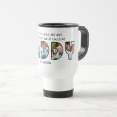 Mug De Voyage Citation de mignonne DADDY Son Dit 5 Photo Collage (Devant droit)