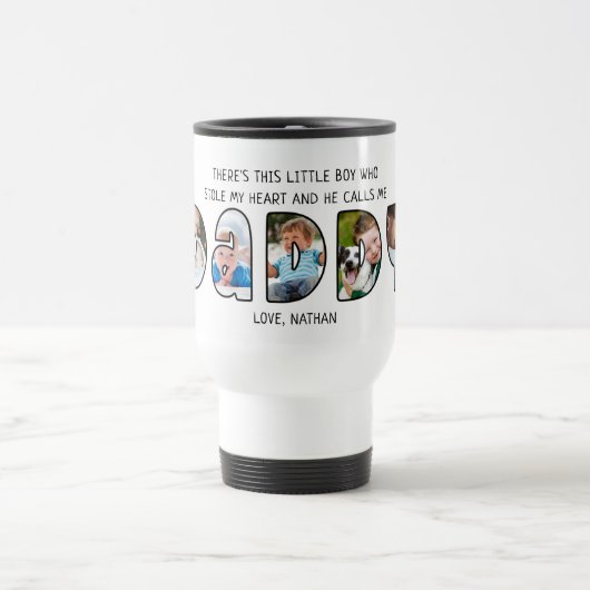 Mug De Voyage Citation de mignonne DADDY Son Dit 5 Photo Collage (Centre)