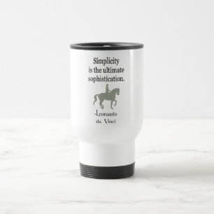 Mug De Voyage Citation de simplicité avec le cheval de dressage