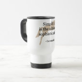Mug De Voyage Citation de simplicité avec le cheval de pullover (Devant gauche)