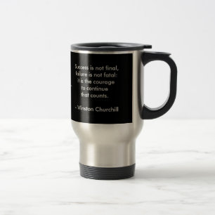 Mug De Voyage Citation de Winston Churchill ; succès