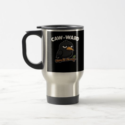 Mug De Voyage Citation drôle de Caw-Ward (Gauche)