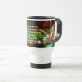Mug De Voyage Citation du bonheur des papillons (Devant droit)