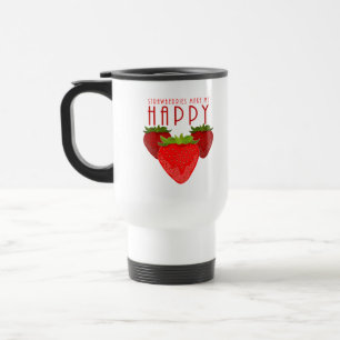 Mug De Voyage Citation Mignonne sur les Fraises   Fruit Mignon