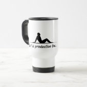 Mug De Voyage Citation Silhouette Inspirationnelle Minimale (Devant gauche)