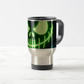 Mug De Voyage citrouille d'Halloween vert éffrayant (Devant droit)