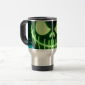 Mug De Voyage citrouille d'Halloween vert éffrayant (Devant gauche)