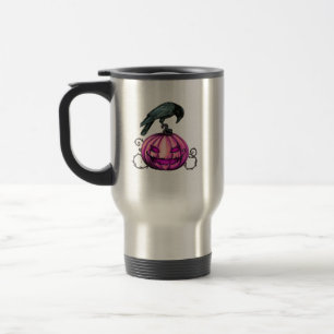 Mug De Voyage Citrouille et corbeau d'Halloween gothique 