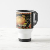 Mug De Voyage Citrouille Étiquette Antique marque de papillon (Devant droit)