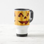 Mug De Voyage Citrouille sculpté souriant design Halloween (Devant droit)
