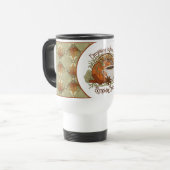 Mug De Voyage Citrouille Spice Coffee Art et Feuilles d'automne  (Devant gauche)
