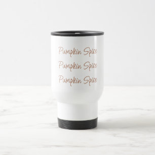Mug De Voyage Citrouille Spice Simple Stylo Typographie