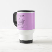Mug De Voyage Clair Violet Courage Bible Verse Nom personnalisé (Devant gauche)