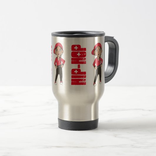 Mug De Voyage Classe de danse Hip hop Considérant Cadeau de dans (Devant droit)