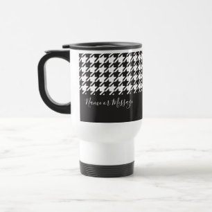 Mug De Voyage Classique Moderne Noir et Blanc Pied-de-Poule