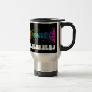 Mug De Voyage Clavier instrumental piano de musique multicolore